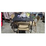CARD TABLE AND CHAIRS