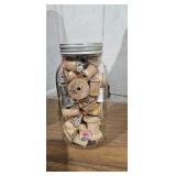 GLASS JAR OF SPOOLS