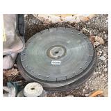 LOT OF SAW BLADE AND GRINDING WHEELS