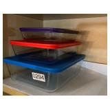 (3) PYREX STORAGE DISHES (3) PYREX STORAGE DISHES