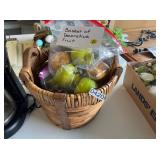 BASKET OF DECORATIVE FRUIT BASKET OF DECORATIVE FRUIT