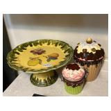 FRUIT STAND, CERAMIC CUPCAKE CONTAINERS FRUIT STAND, CERAMIC CUPCAKE CONTAINERS