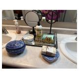 MIRROR, TRAY, AND VANITY ITEMS MIRROR, TRAY, AND VANITY ITEMS