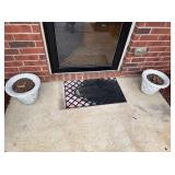 TWO CONCRETE PLANTERS TWO CONCRETE PLANTERS