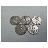 (5) STANDING LIBERTY HALF DOLLARS (5) STANDING LIBERTY HALF DOLLARS