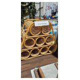 WICKER WINE BOTTLE HOLDER WICKER WINE BOTTLE HOLDER