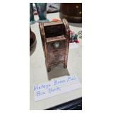 VINTAGE BRASS MAILBOX BANK VINTAGE BRASS MAILBOX BANK