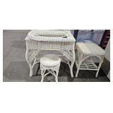 WICKER VANITY / STOOL / MIRROR / ETC