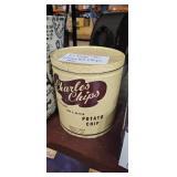 VINTAGE CHARLES CHIPS TIN