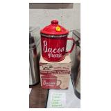 ENAMELWARE BACON GREEN CONTAINER