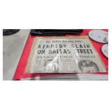 VINTAGE KENNEDY NEWSPAPER