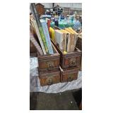 SEWING MACHINE CABINET DRAWERS WOODEN
