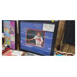 CHIPPER JONES FRAMED PICTURE BASEBALL