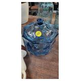 BLUE GLASS CANDY DISH
