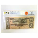 CONFEDERATE TEN DOLLAR BILL
