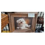 FRAMED DOG PICTURE