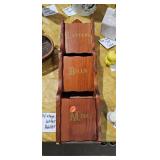 WOODEN VINTAGE BILL BOX