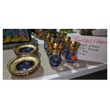 BEAUTIFL GOLD GLASSES AND PLATES