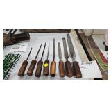 VINTAGE WOOD HANDLE FILES