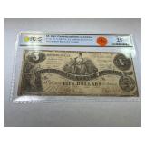 CONFEDERATE FIVE DOLLAR BILL