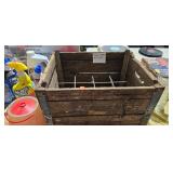 WOODEN MILK BOTTLE CRATE