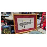 FRAMED AIRPLANE PICTURE