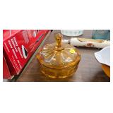 AMBER CANDY DISH