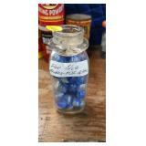 BLUE FLOW MARBLES / MILK BOTTLE