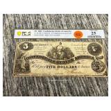 CONFEDERATE FIVE DOLLAR BILL
