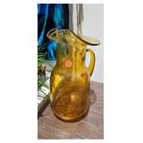 AMBER GLASS PITCHER