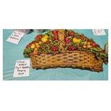 HOMCO FRUIT BASKET WALL DECOR