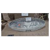 PEWTER RABBIT TRAY