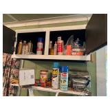 CONTENT OF CABINETS AND SHELF BELOW