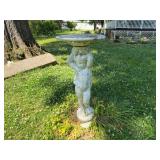 CONCRETE CHERUB BIRD BATH