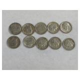 TEN ROOSEVELT DIMES