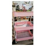 PINK ROLLING CART