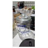 GLASS TOMS JAR WITH LID