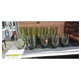 GREEN DRINKING GLASSES
