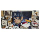 CAPTAIN AMERICA PAINTING DECOR