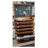 WOODEN KNIFE DISPLAY CASE HANDMADE