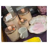PINK VINTAGE CANISTERS
