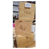 WOODEN VEGETABLE CANISTER LOT