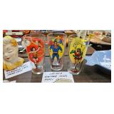 VINTAGE SUPERHERO PEPSI GLASSES