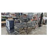 WROUGHT IRON TABLE AND CHAIRS
