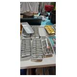 VINTAGE METAL ICE CUBE TRAYS