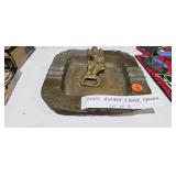 BRASS ASHTRAY / BOTTLE OPENER
