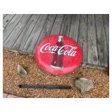 VINTAGE 2’ COCA COLA BUTTON SIGN