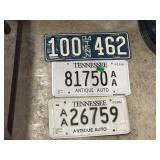 (3) TN LICENSES PLATES