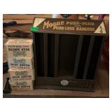 SMALL VINTAGE SHELF AND BUTTER BOXES