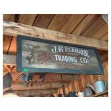 J.H. ELDHARDT TRADING CO WOODEN SIGN
